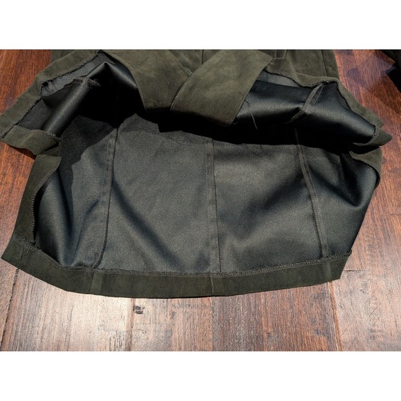 Vintage Express Jacket Womens XS Olive Green Faux Suede Blazer Buttons Notched - Picture 13 of 13